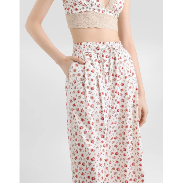 Dolce & Gabbana Small rose-print poplin trousers, view 4