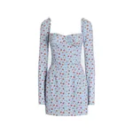 Dolce & Gabbana Small rose-print short charmeuse dress