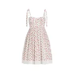 Dolce & Gabbana Small rose-print short poplin dress