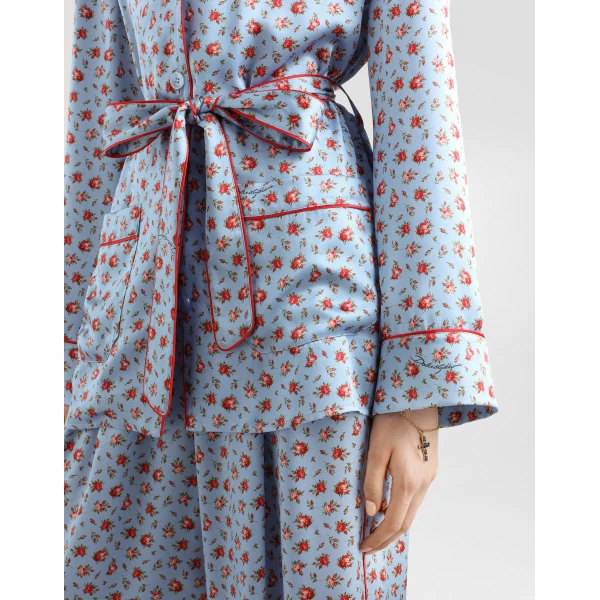 Dolce & Gabbana Small rose-print silk vanity shirt, view 4