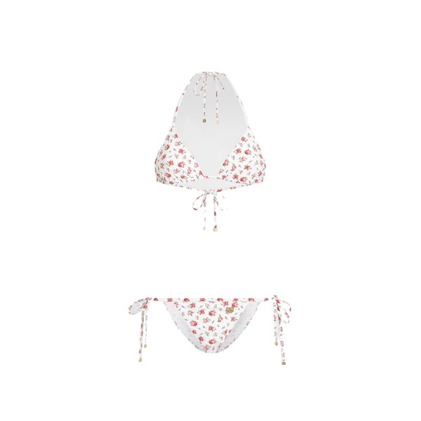 Dolce & Gabbana Small rose-print triangle bikini