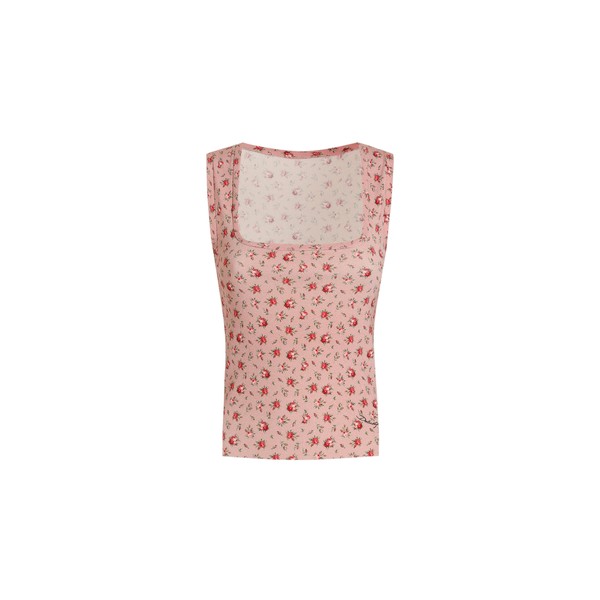 Dolce & Gabbana Small rose-print viscose tank top