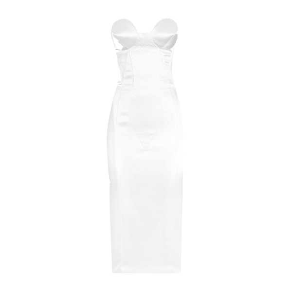 Dolce & Gabbana Strapless satin dress with corset details
