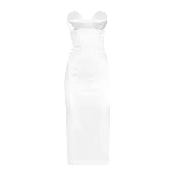 Dolce & Gabbana Strapless satin dress with corset details