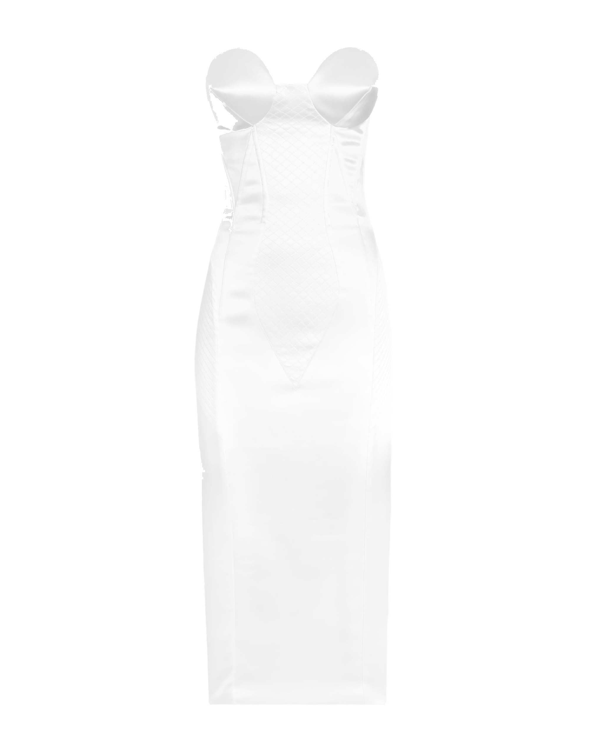 Dolce & Gabbana Strapless satin dress with corset details