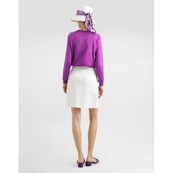 Dolce & Gabbana Stretch mat mini skirt, view 3