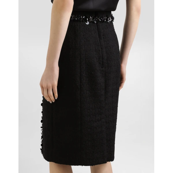 Dolce & Gabbana Stretch mat sheath skirt, view 5