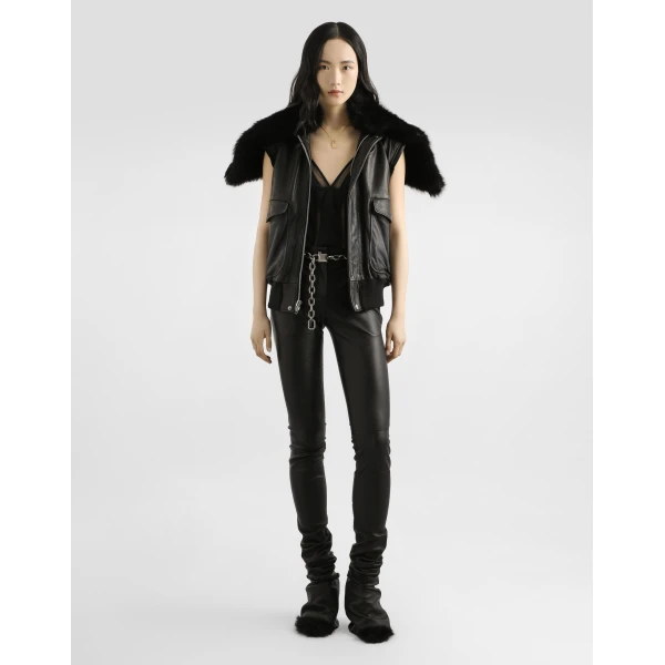 Dolce & Gabbana Stretch nappa leather trousers, view 2