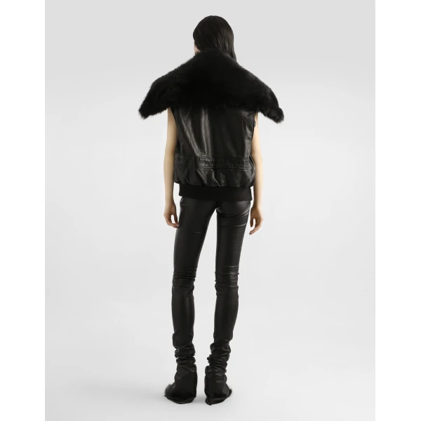 Dolce & Gabbana Stretch nappa leather trousers, view 3