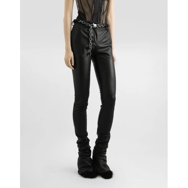 Dolce & Gabbana Stretch nappa leather trousers, view 4