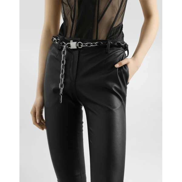 Dolce & Gabbana Stretch nappa leather trousers, view 5