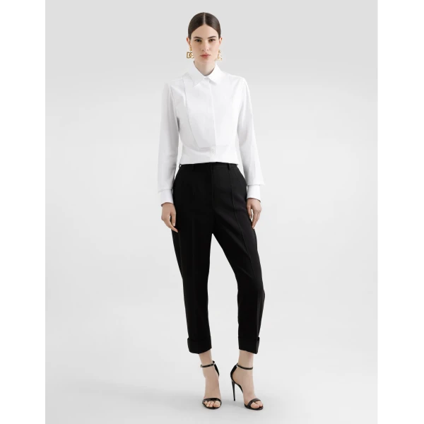 Dolce & Gabbana Stretch poplin tuxedo shirt, view 2