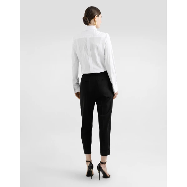 Dolce & Gabbana Stretch poplin tuxedo shirt, view 3