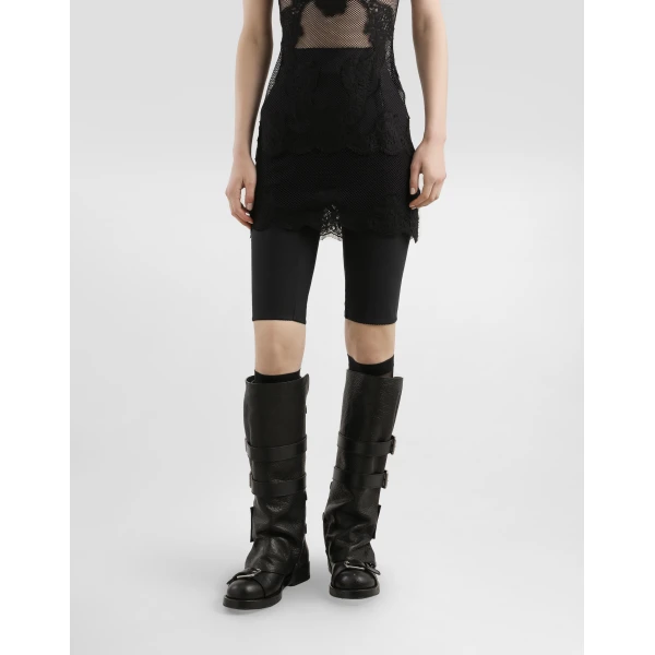 Dolce & Gabbana Stretch satin bike shorts, view 4