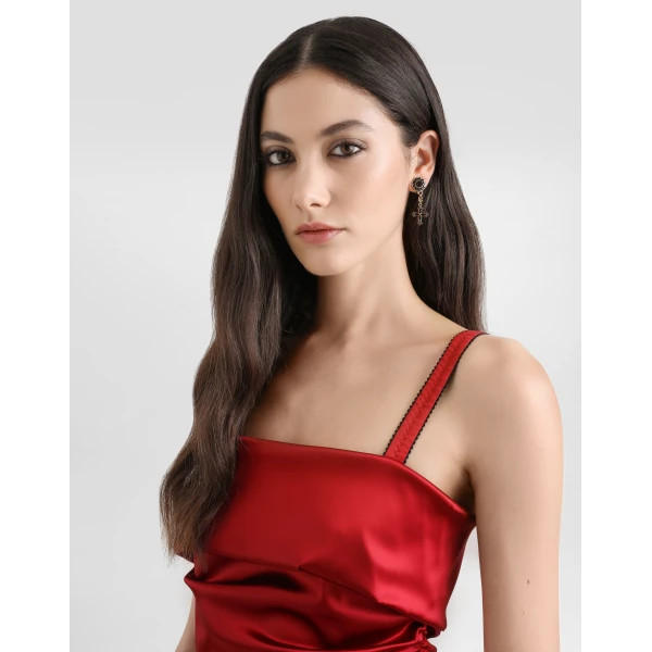 Dolce & Gabbana Stretch satin fitted dress, view 4
