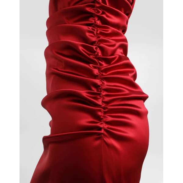 Dolce & Gabbana Stretch satin fitted dress, view 5