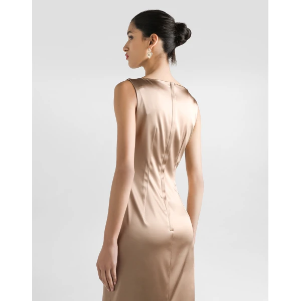Dolce & Gabbana Stretch satin midi dress, view 5