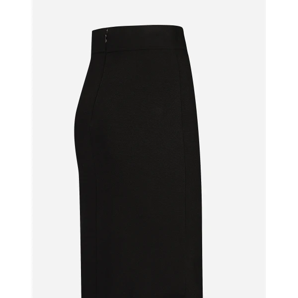 Dolce & Gabbana Stretch viscose knit pencil skirt with DG logo, view 6
