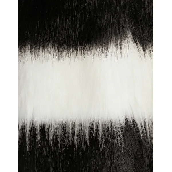 Dolce & Gabbana Striped faux fur coat, view 3