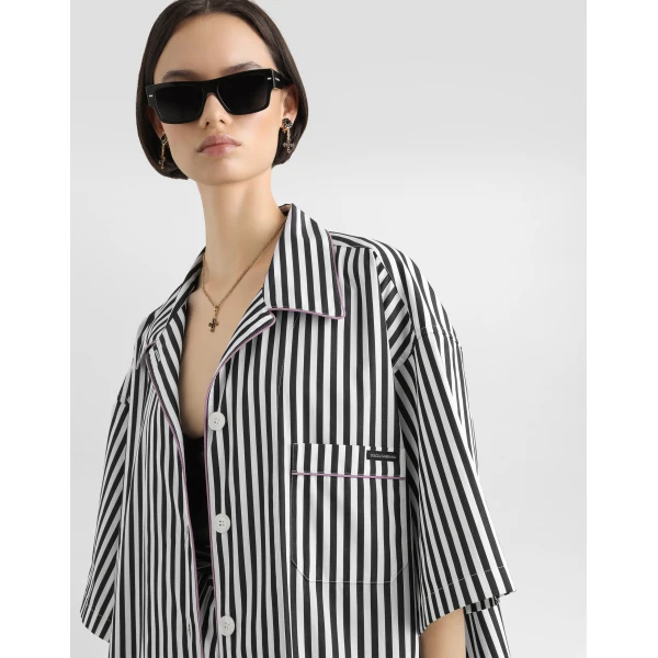 Dolce & Gabbana Striped poplin shirt, view 4