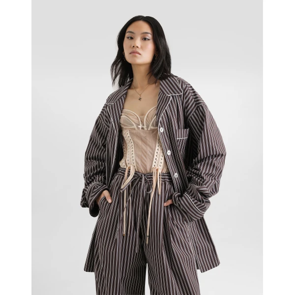 Dolce & Gabbana Striped poplin vanity shirt, view 4