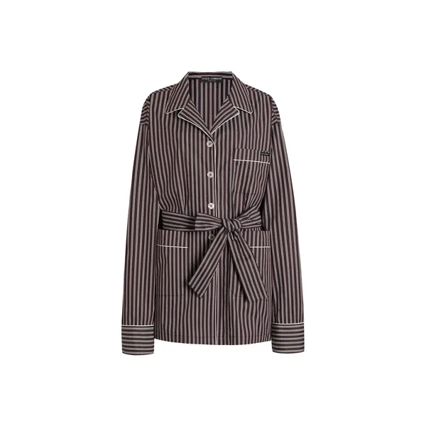 Dolce & Gabbana Striped poplin vanity shirt