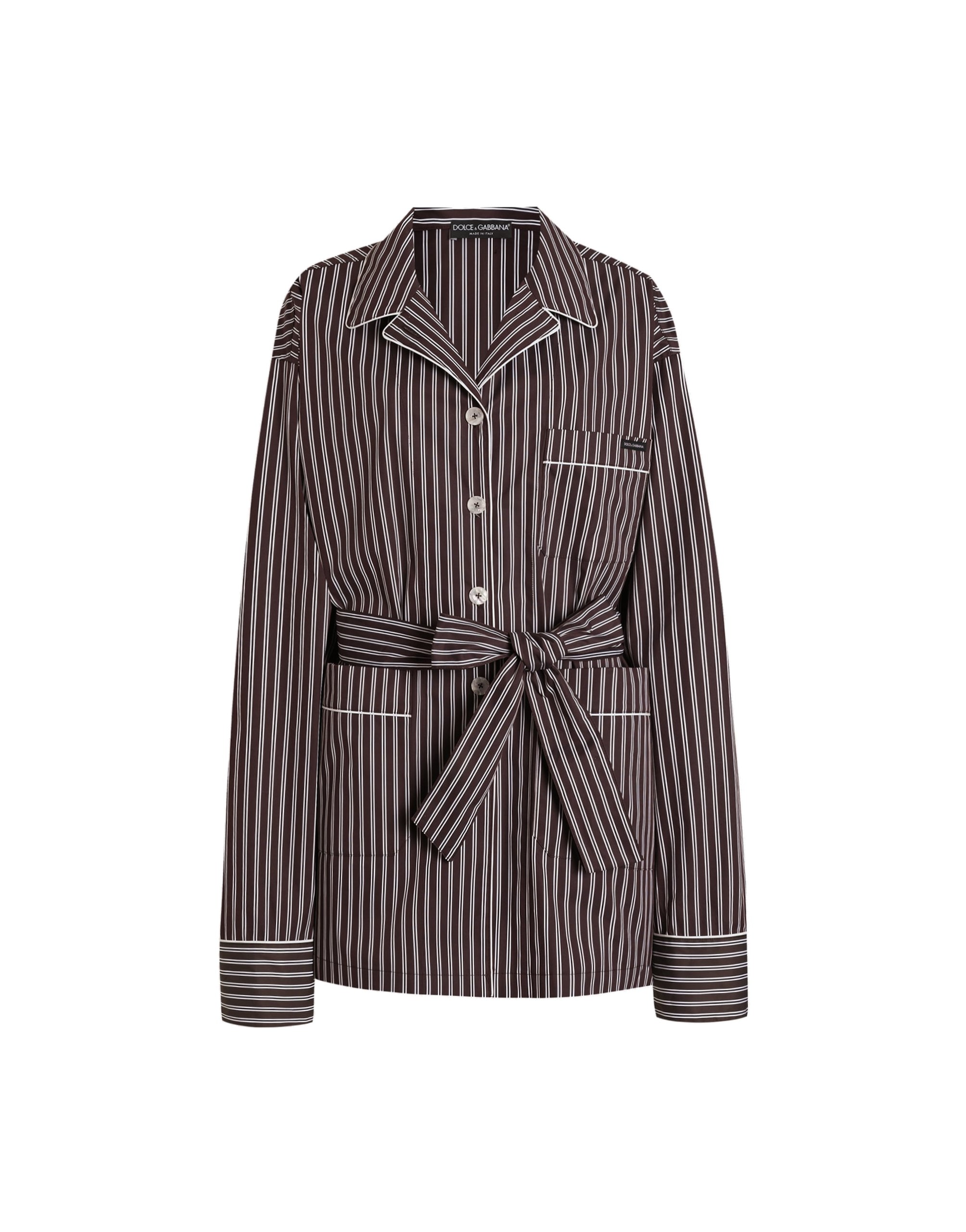 Dolce & Gabbana Striped poplin vanity shirt