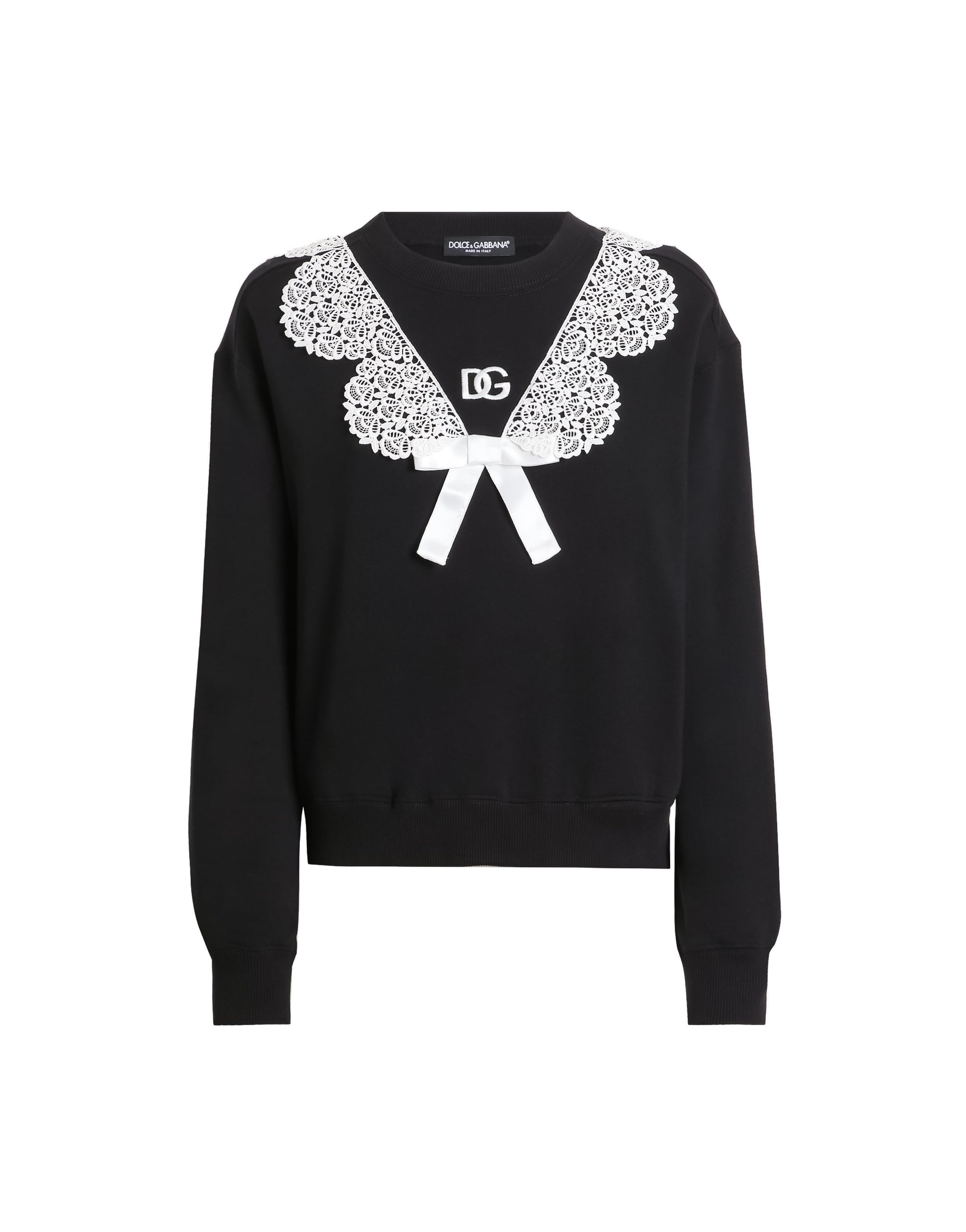 Dolce & Gabbana Sweatshirt with macramé and bow