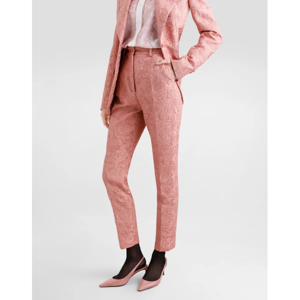 Dolce & Gabbana Tailored quilted floral jacquard pants, view 4