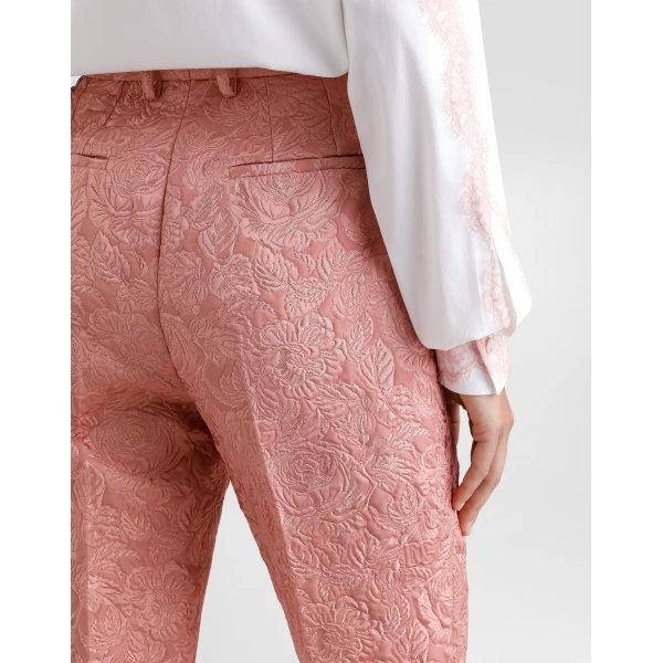 Dolce & Gabbana Tailored quilted floral jacquard pants, view 5