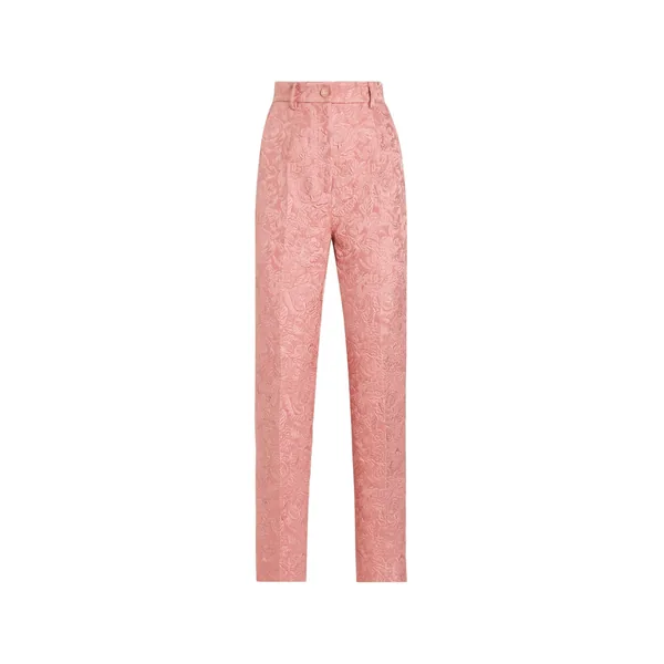 Dolce & Gabbana Tailored quilted floral jacquard pants