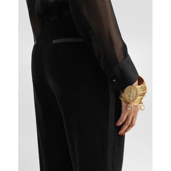 Dolce & Gabbana Tailored velvet tuxedo pants, view 5