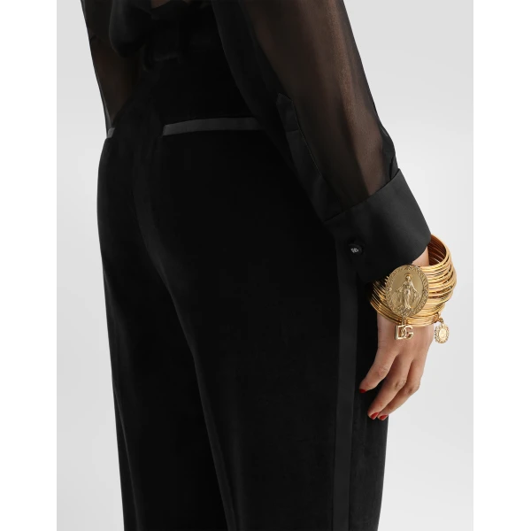 Dolce & Gabbana Tailored velvet tuxedo pants, view 5