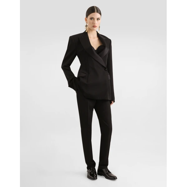 Dolce & Gabbana Tailored woolen tuxedo pants, view 2