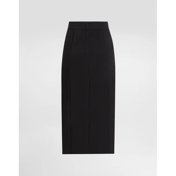 Dolce & Gabbana Technical cady calf-length pencil skirt, view 6