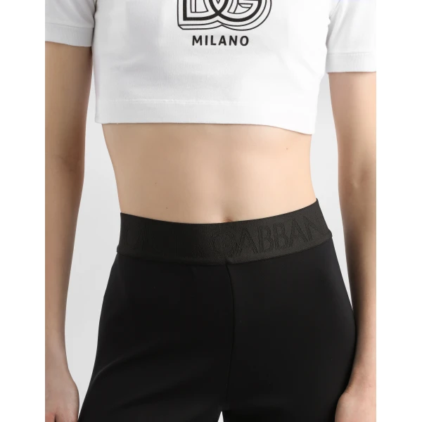 Dolce & Gabbana Technical jersey leggings with branded elastic, view 4
