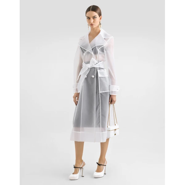 Dolce & Gabbana Technical organza trench coat, view 2