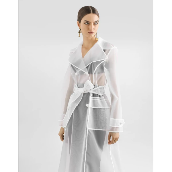 Dolce & Gabbana Technical organza trench coat, view 4