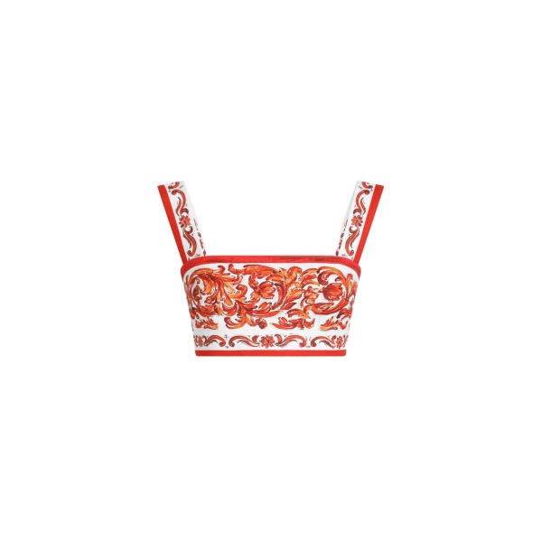 Dolce & Gabbana Top in majolica-print mat