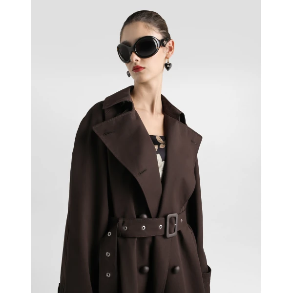 Dolce & Gabbana Trench coat in technical gabardine, view 6