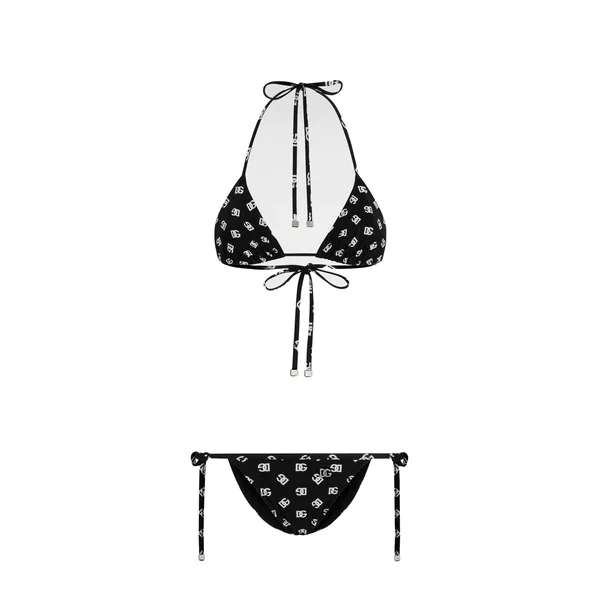 Dolce & Gabbana Triangle bikini with DG logo print