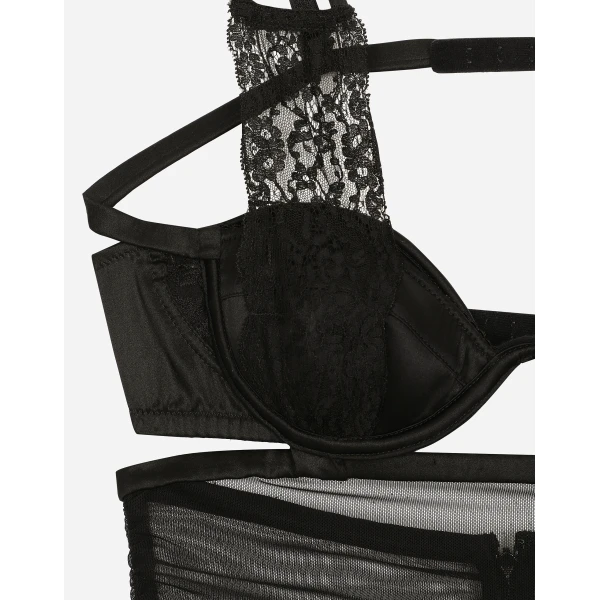 Dolce & Gabbana Tulle calf-length dress with corset details, view 6