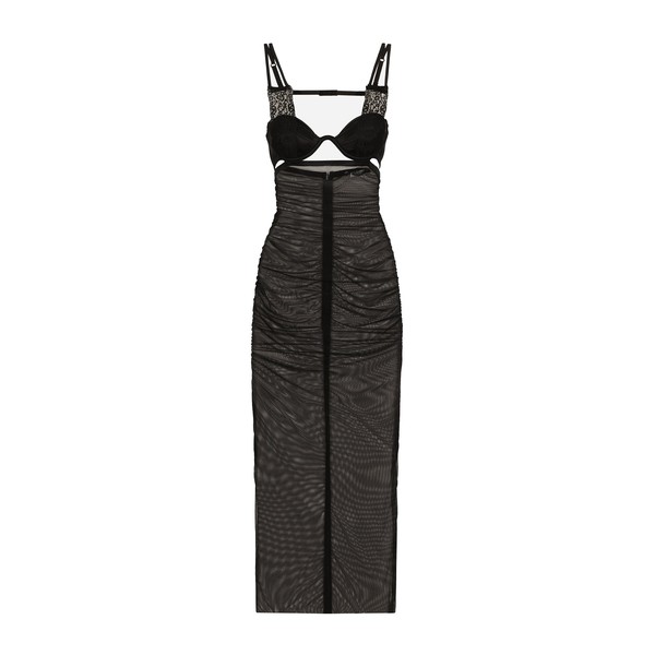 Dolce & Gabbana Tulle calf-length dress with corset details