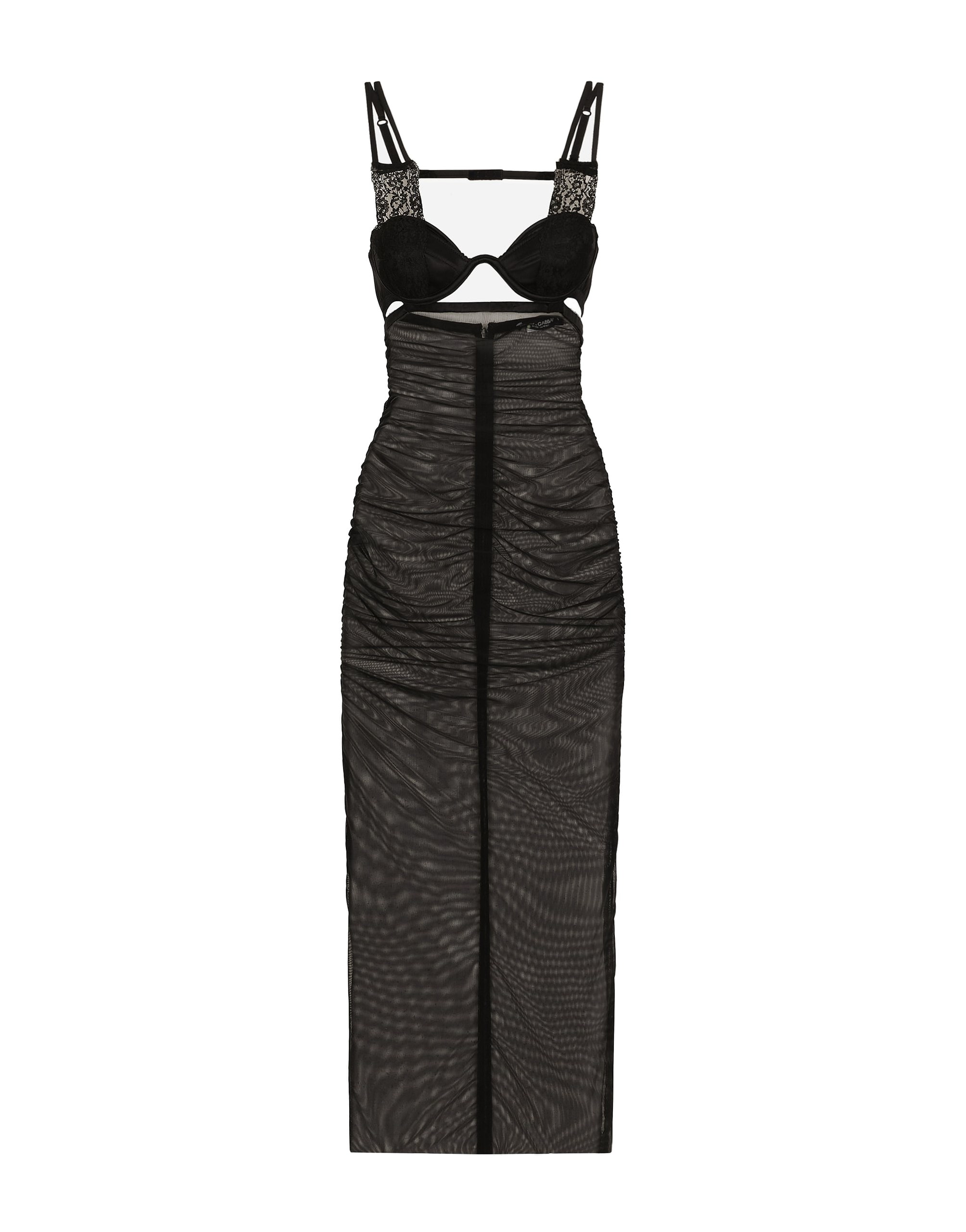 Dolce & Gabbana Tulle calf-length dress with corset details
