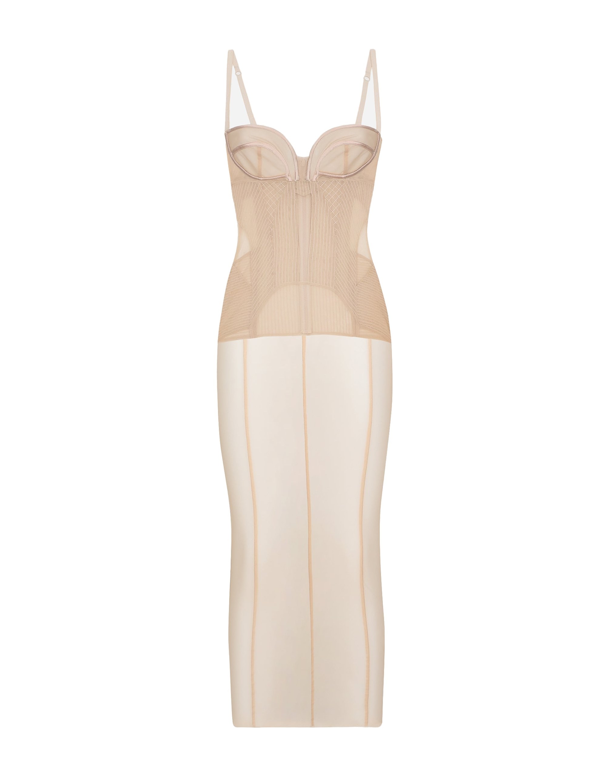 Dolce & Gabbana Tulle calf-length dress with corset details