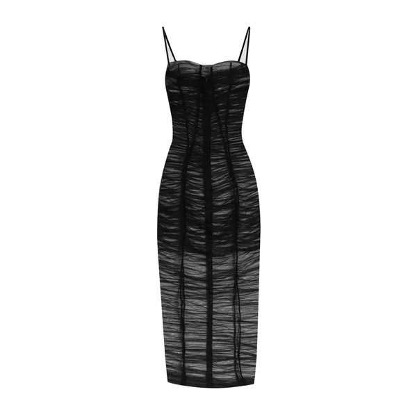 Dolce & Gabbana Tulle calf-length dress with draping
