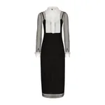 Dolce & Gabbana Tulle calf-length dress with organza shirt front