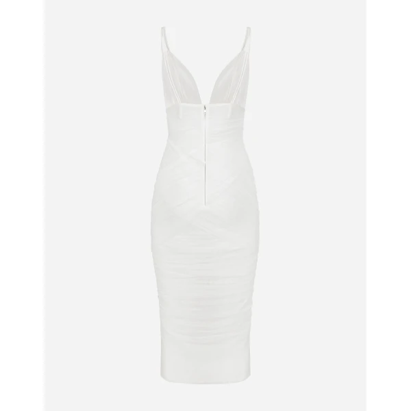 Dolce & Gabbana Tulle draped calf-length dress, view 2