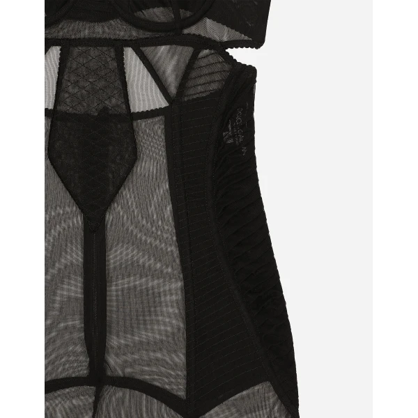 Dolce & Gabbana Tulle minidress with corset details Dress, view 6