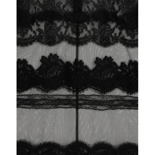Dolce & Gabbana Tulle turtle-neck top with lace inserts, view 6